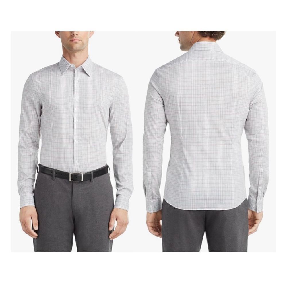 Calvin Klein Men's Dress Shirt Extreme Slim Fit Stain Shield
